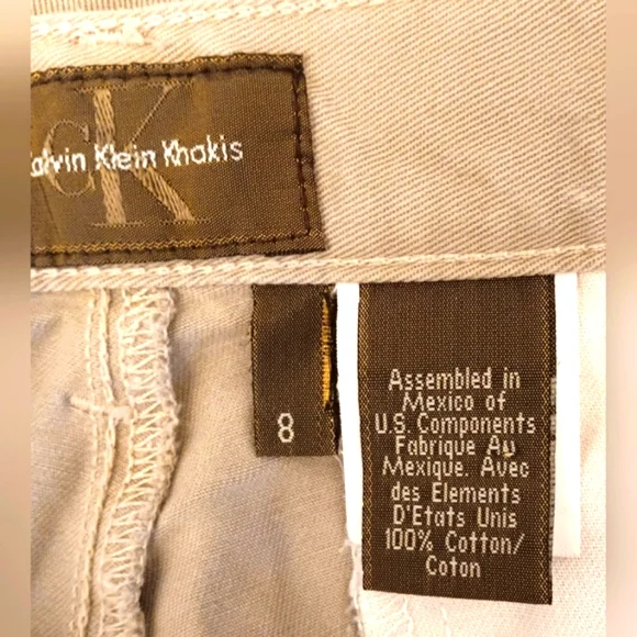 Vintage cotton Calvin Klein Khakis. Size 8 - Picture 5 of 8